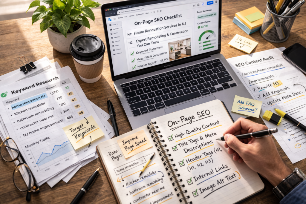 Specialist reviewing seo strategy