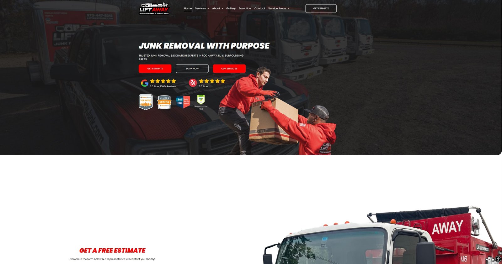 Junk Removal Website Example
